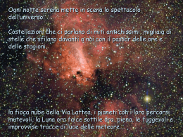 Orientamento e riconoscimento delle costellazioni