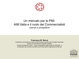 Un mercato per le PMI: AIM Italia e il ruolo dei Commercialisti