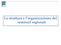 Seminari regionali.