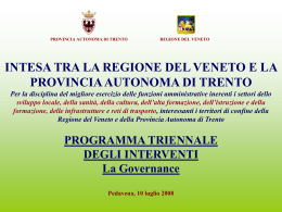 Soggetti pubblici - Provincia autonoma di Trento