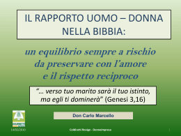 IL RAPPORTO UOMO &ndash; DONNA NELLA BIBBIA