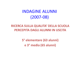 qualita` scuola indagine alunni 07 08