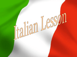 Italian Lesson