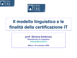 Serena Ambroso &ndash; Universit&agrave; Romatre