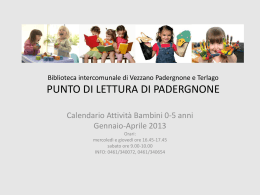 spazio gioco Padergnone gennaio aprile 2013