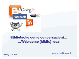 Conversare con gli utenti: Facebook, iGoogle