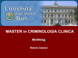 Dati sul mobbing - CSDDL.it - Centro Studi Diritto Dei Lavori