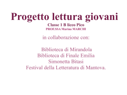 Progetto lettura 2012 / 2013