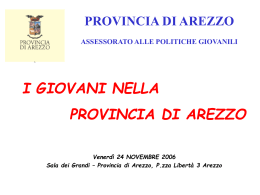 Le slides della Presentazione Giovani ad Arezzo.