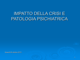 Impatto della crisi e patologia psichiatrica