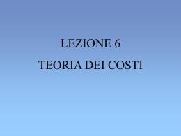 (04) La teoria dei costi 2009