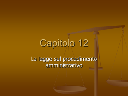 La legge sul procedimento amministrativo