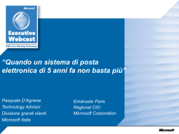 &ldquo;Quando un sistema di posta elettronica di 5 anni fa non