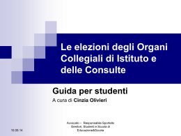 Le elezioni degli Organi Collegiali di Istituto e delle Consulte Guida