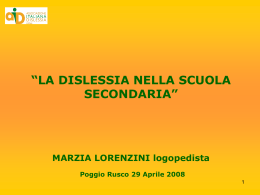 La dislessia nella scuola secondaria - dr.ssa
