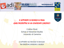 il dottorato di ricerca in italia