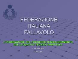 Osservatore ed Arbitri - Federazione Italiana Pallavolo