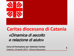 Cosa significa Ascoltare in Caritas?