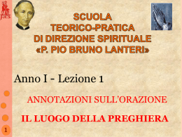 il luogo della preghiera