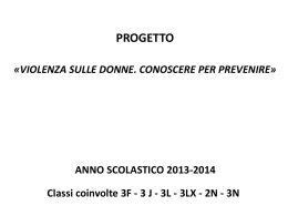 violenza sulle donne. conoscere per prevenire