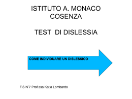 Test Dislessia a.s. 2013
