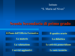 La riforma scolastica Moratti - istituto paritario santa maria ad nives