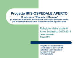 Report Pianeta H Scuole 2014 - Azienda Ospedaliera "Ospedale