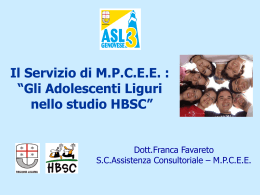 Gli adolescenti liguri nello studio HBSc - (AIDM)