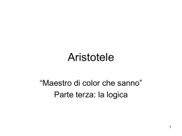 Aristotele - "Maestro di color che sanno", parte terza