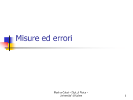 Misure - Universita` di Udine