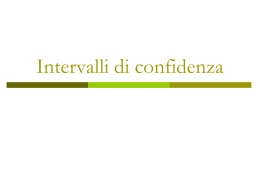 Intervalli di confidenza