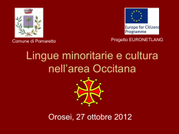 Lingue minoritarie e cultura nell`area occitana