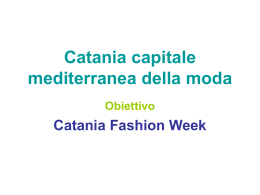 Catania capitale mediterranea della moda