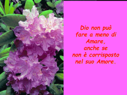 L`Amore misericordioso di Dio