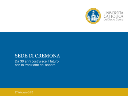 Diapositiva 1 - diocesi di Cremona