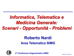 Informatica e Telematica - SIMG. Societ&agrave; Italiana di Medicina Generale