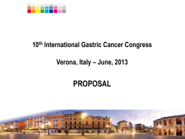 10 th International Gastric Cancer Congress Verona, Italy - Area-c54