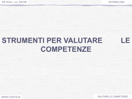 Strumenti per valutare le competenze