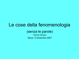 Una difesa d`ufficio della fenomenologia