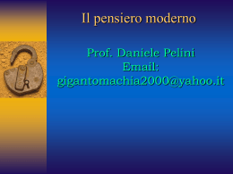 Il pensiero moderno - Pascal