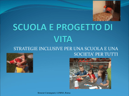 SCUOLA E PROGETTO DI VITA