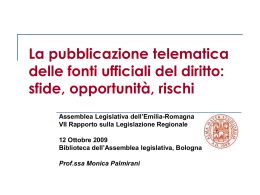 La pubblicazione telematica delle fonti ufficiali del diritto