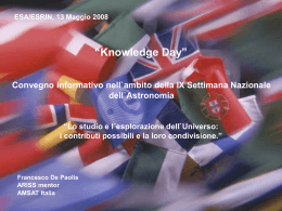 ARISS ESRIN knowledge 2008 - Presentazione (ppt