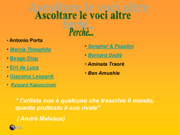 testimonianze poetiche