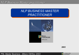 NLP Business Master practitioner