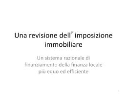 Una revisione dell`imposizione immobiliare