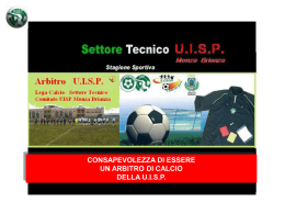 Sentirsi Arbitro della U.I.S.P. - Alcuni momenti di riflessione PPT