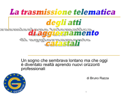 Trasmissione telematica degli atti di aggiornamento catastali