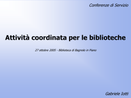 Sito web - Servizi Bibliotecari della Provincia di Reggio Emilia