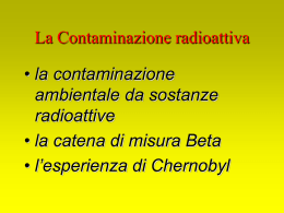 La Contaminazione radioattiva